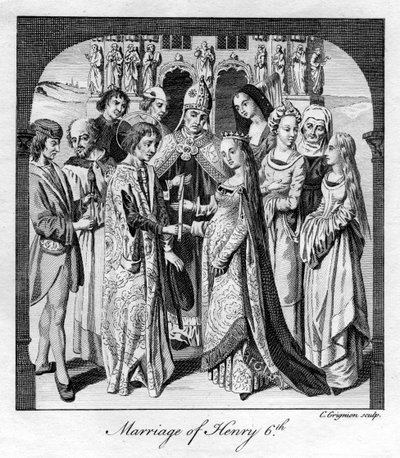 Ekteskap med Henrik VI, 1445, 1700-tallet. av Charles Grignion