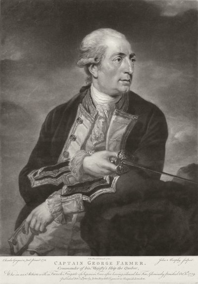 Portrett av George Farmer (1732-79) Kaptein for HMS 
