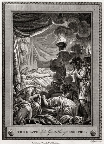 The Death of the Great King Sesostris, Det gamle Egypt, 1775 av Charles Grignion