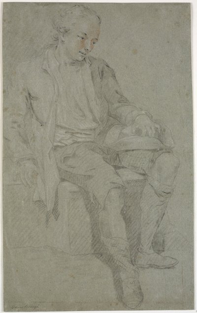 Studie av en sittende ungdom av Charles Grignion d.Æ.