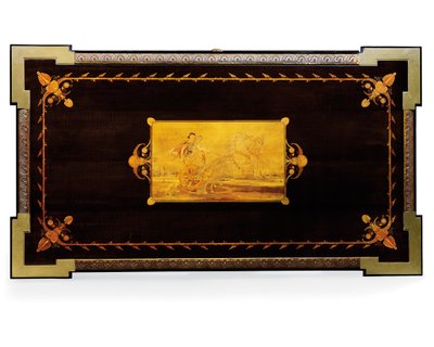 Napoleon III bord, designet av Jean Brandely, intarsia av E. Varlot, Paris, ca. 1850-75 (ormolu, forgylt kobber, ibenholt og platan) av Charles Guillaume Diehl
