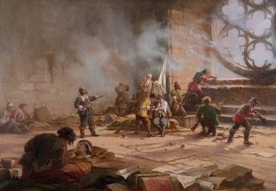 Beleiringen av Dundee, september 1651 av Charles Gustav Louis Phillips