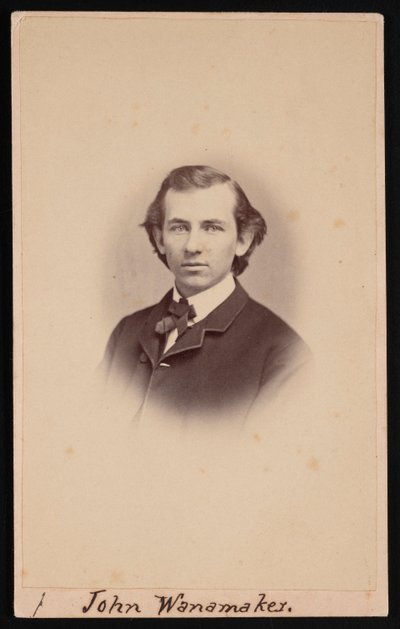 Portrett av John Wanamaker 1838-1922, mellom 1864 og 1866. av Charles H Spieler