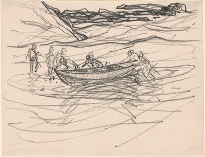 Sjøsetting av livbåten av Charles H. Woodbury