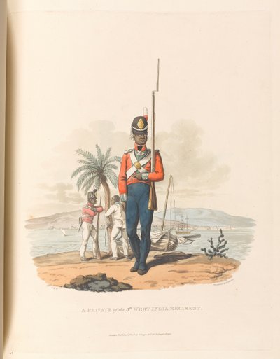 En menig fra det femte vestindiske regiment av Charles Hamilton (after) Smith