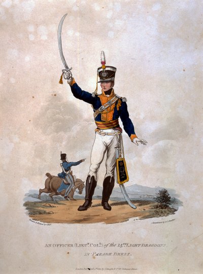 An Officer of the 14th Light Dragoons in Parade Dress, fra 