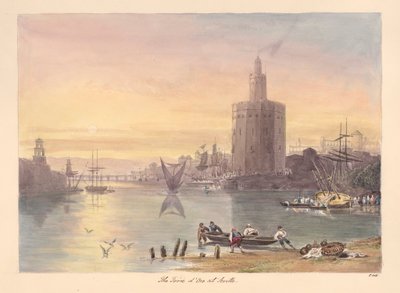 Torre d' Oro i Sevilla av Charles Hamilton Smith