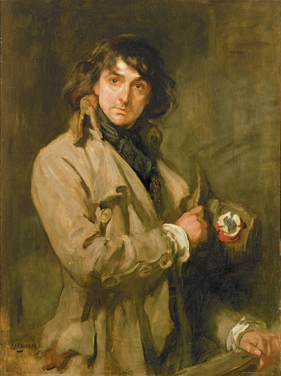 Portrett av Sir John Martin Harvey, som Sydney Carton i 'The Only Way'/'A Tale of Two Cities' av Charles Dickens (1812-1870) (olje på lerret) av Charles Haslewood Shannon