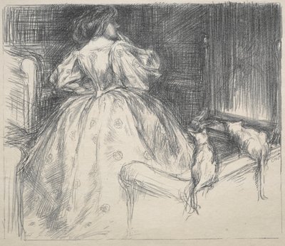 Den fantastiske kjolen, 1890. av Charles Haslewood Shannon