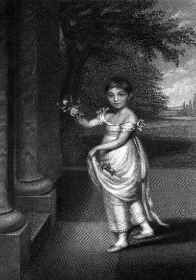 Elizabeth Barrett Moulton-Barrett i en alder av ni, gravert av G. Cook, ca. midten av C19th av Charles Hayter
