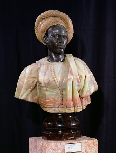 Byste av en sudanesisk mann, 1857 (onyx og bronse) av Charles Henri Joseph Cordier