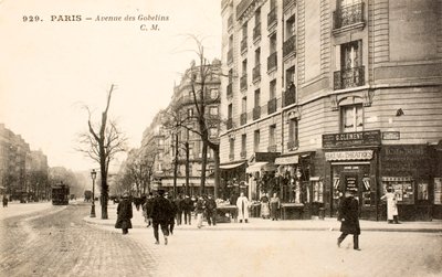 Postkort / Avenue des Gobelins / Paris / Seine / Ile de France / Frankrike av Augustus Kollner