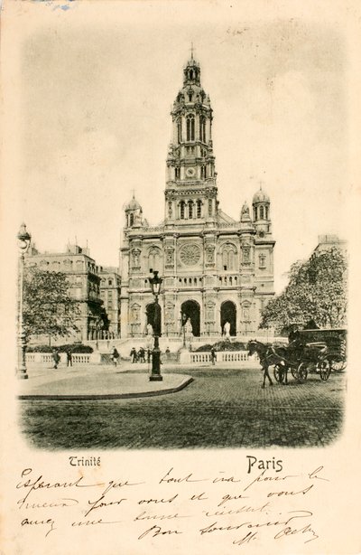 Postkort/Den hellige treenighetskirke/Paris/Seine/Ile de France/Frankrike av Augustus Kollner