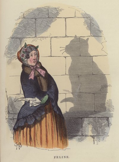 Feline (farget gravering) av Charles Henry Bennett