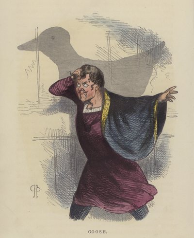 Gås (farget gravering) av Charles Henry Bennett