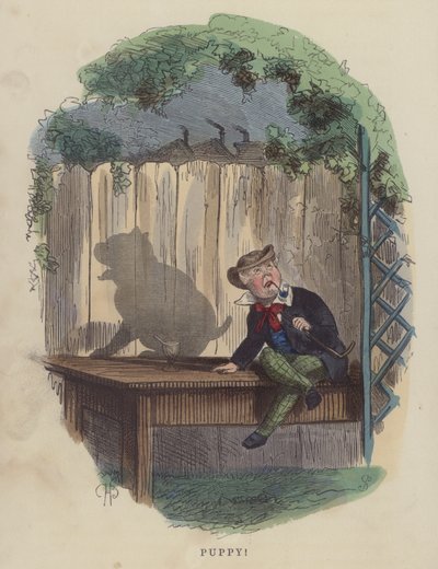 Valp (farget gravering) av Charles Henry Bennett