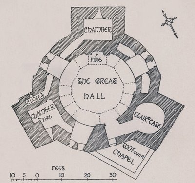 Orford Castle, Suffolk. Fra Mr. Cautleys plan, 1931 av Charles Henry Bourne Quennell