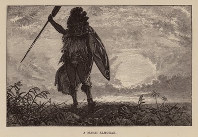 Illustrasjon for Allan Quatermain av H Rider Haggard (gravering) av Charles Henry Malcolm Kerr