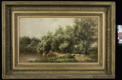 Sauevasking på Long Island, 1874 av Charles Henry Miller