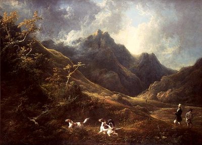 Skyting over hunder (olje på lerret) av Charles Henry Schwanfelder