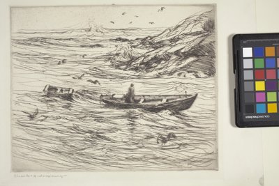 Innkjøring (etsing og tørrpunkt) av Charles Herbert Woodbury
