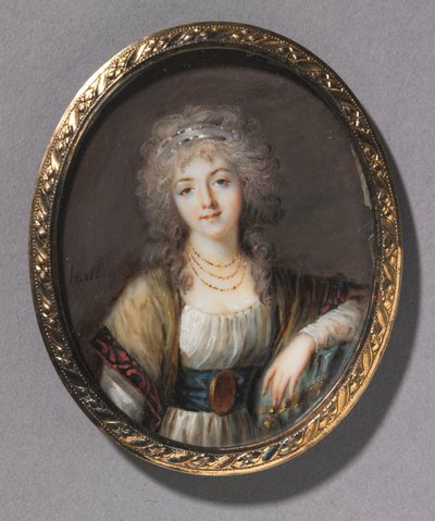 Portrett av en ung kvinne, ca. 1785. av Charles Hénard
