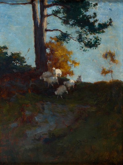 Åsside med sauer av Charles Hodge Mackie