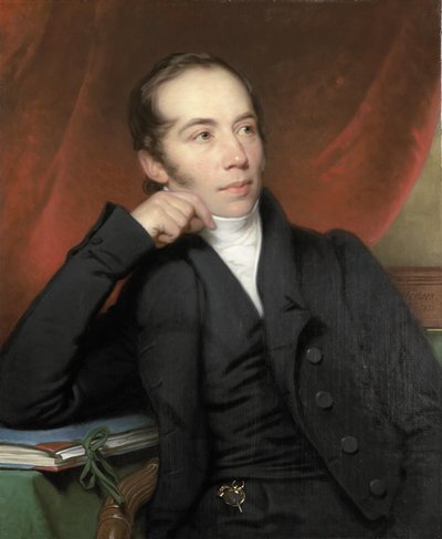 Portrett av Pieter Ernst Hendrik Praetorius, megler, tegner og maler. Styreleder for Rijksmuseum 1852-74 av Charles Howard Hodges