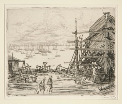 Byggeplass i Cancale av Charles Huard