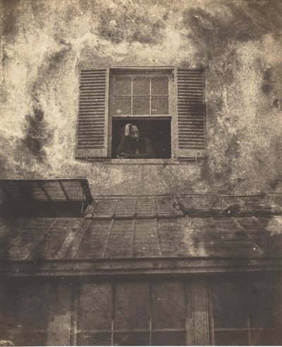 Auguste Vacquerie ved et vindu, Marine Terrace, ca. 1853. Skapere: Charles Hugo, Auguste Vacquerie. av Charles Hugo, Auguste Vacquerie
