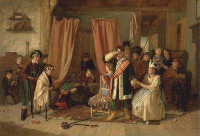 Barn som spiller "Lekescenen" fra "Hamlet," Act II, Scene ii av Charles Hunt