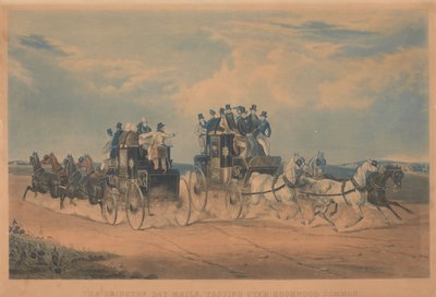 Coaching: The Brighton Day Mails, passerer over Hookwood Common av Charles Hunt