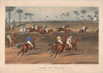 En av et sett på fire: Leamington Grand Steeple Chase ... 1837. Plate 2. Mr. Christian på Scripton ... av Charles Hunt