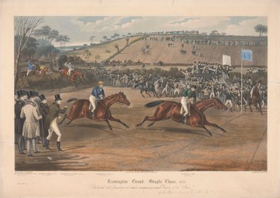 En av et sett på fire: Leamington Grand Steeple Chase ... 1837. Plate 4. Marqs of Waterford on Monarch ... av Charles Hunt