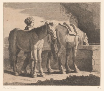Drikkehester Masete de Normandie (tittel på objekt) Dyreserie (serietittel) av Charles II Errard (attributed to)