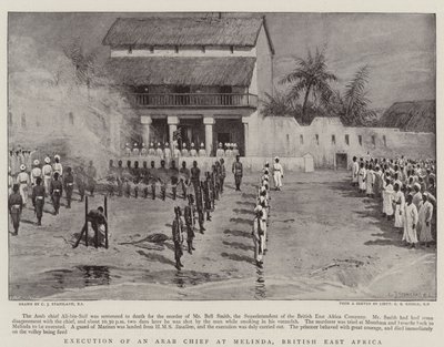 Henrettelse av en arabisk sjef i Melinda, Britisk Øst-Afrika av Charles J. Staniland