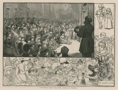 Ungdomsball på Mansion House (gravering) av Charles J. Staniland