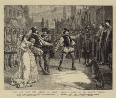 Scene fra Signor Tito Matteis nye opera, Maria Di Gand, på Her Majesty
