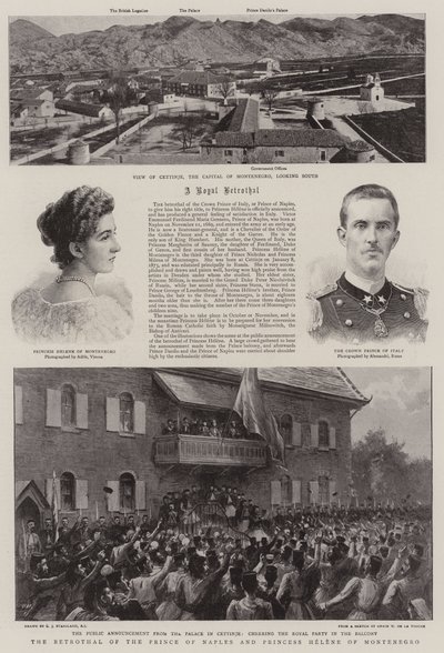 Forlovelsen til prinsen av Napoli og prinsesse Helene av Montenegro av Charles J. Staniland