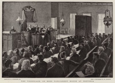 Volksraad, eller Boer Parliament House i Pretoria av Charles J. Staniland
