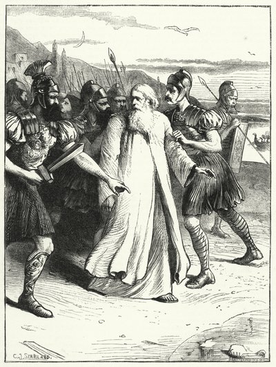 Johannes av Chrysostomos førte i eksil av after Charles J. Staniland