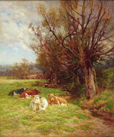 Storfe på beite av Charles James Adams