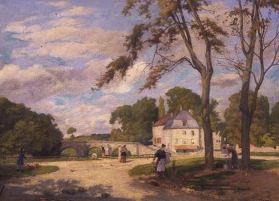Den gamle broen ved Isle Adam av Charles Jean Agard