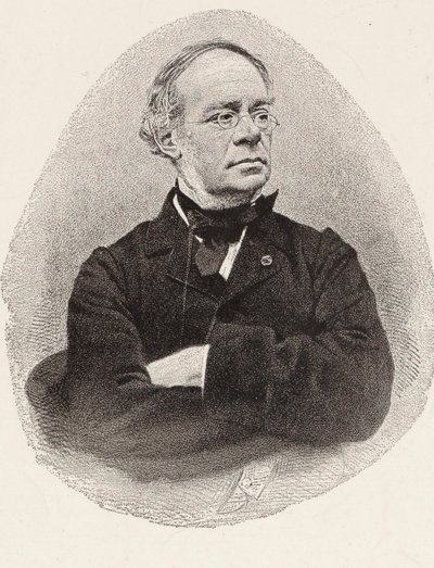 Portrett av komponisten Jacques Fromental Halévy 1799-1862. av Charles Jeremie Fuhr