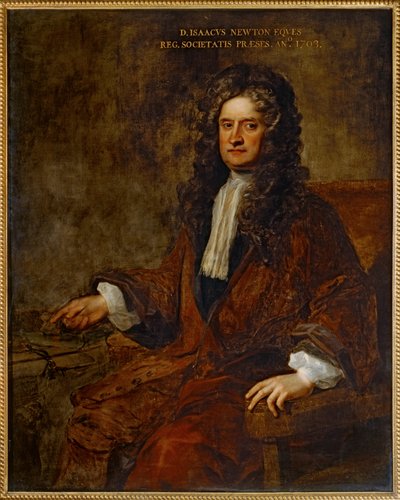 Portrett av Sir Isaac Newton (maleri på lerret) av Charles Jervas