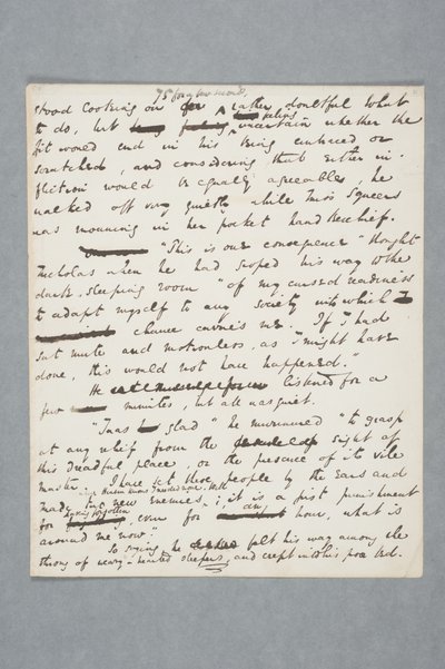Originalt manuskript av et kapittel av Nicholas Nickleby, 1838 (penn og blekk på papir) av Charles John Huffam Dickens