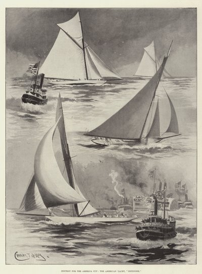 Konkurranse for America Cup, American Yacht, Defender av Charles John de Lacy