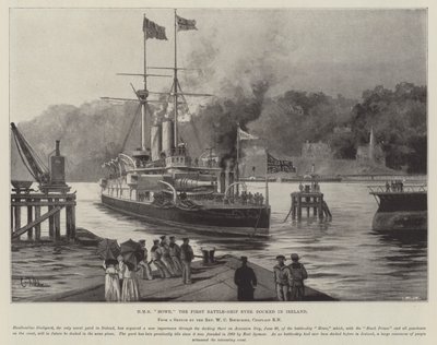 HMS Howe, det første slagskipet som noensinne har lagt til kai i Irland av Charles John de Lacy