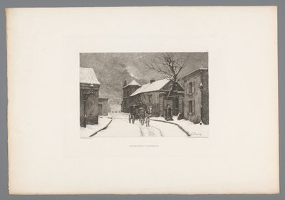 Gezicht op de Rue des Rosiers i Montmartre Rue des Rosiers i Montmartre (tittel på objekt) Frankrike etsen uit 1875 (serietittel) Etsning i 1875 (serietittel) av Charles Joseph Beauverie