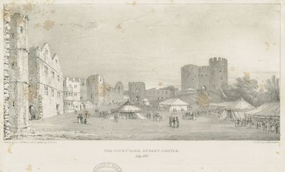 Dudley Castle - The Keep: litografi, juli 1837 (trykk) av Charles Joseph Hullmandel